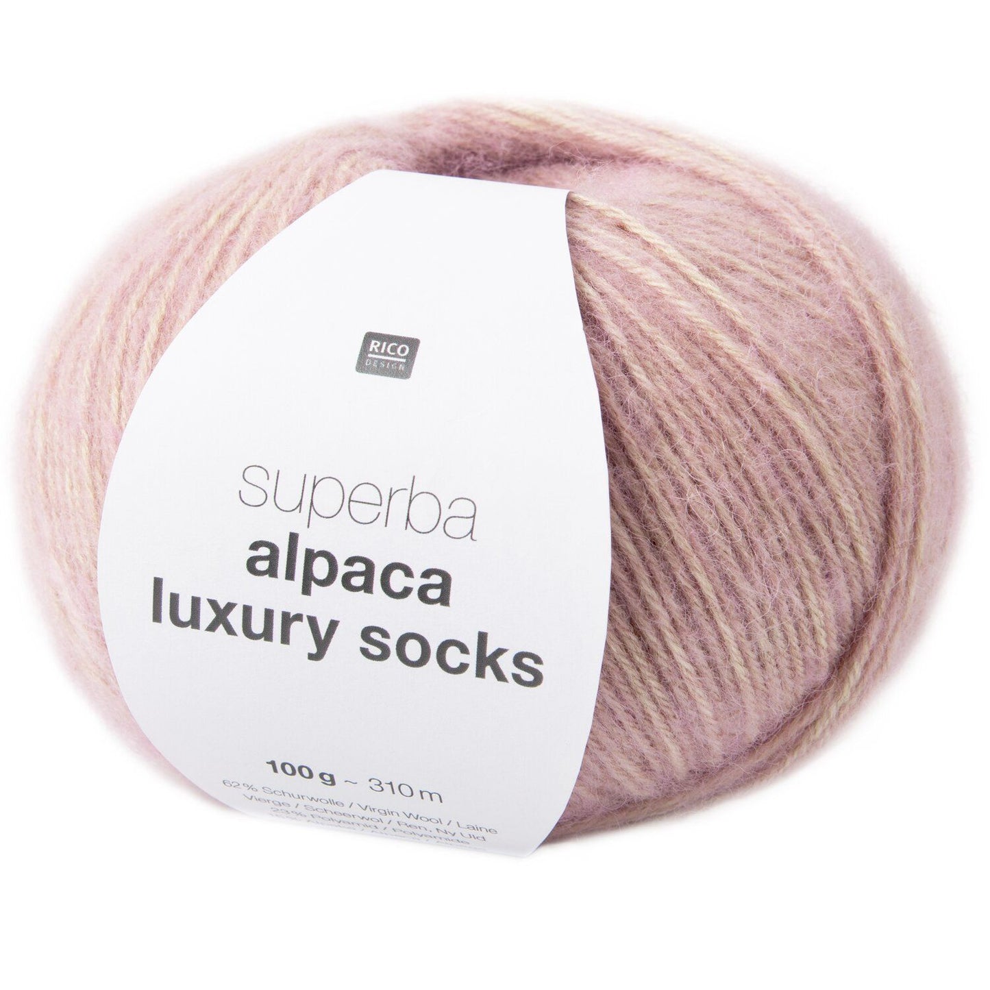 Superba Alpaca Luxury Sock Yarn | 62% Wool, 15% Alpaca | 100g