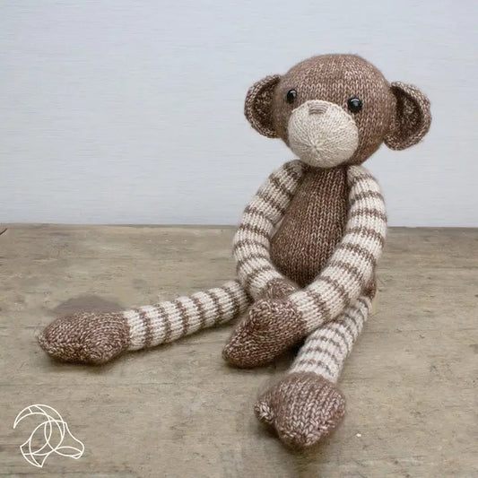 DIY Knitting Kit - Melinda Monkey | Blended Yarn | Knitted Toy | 37 cm