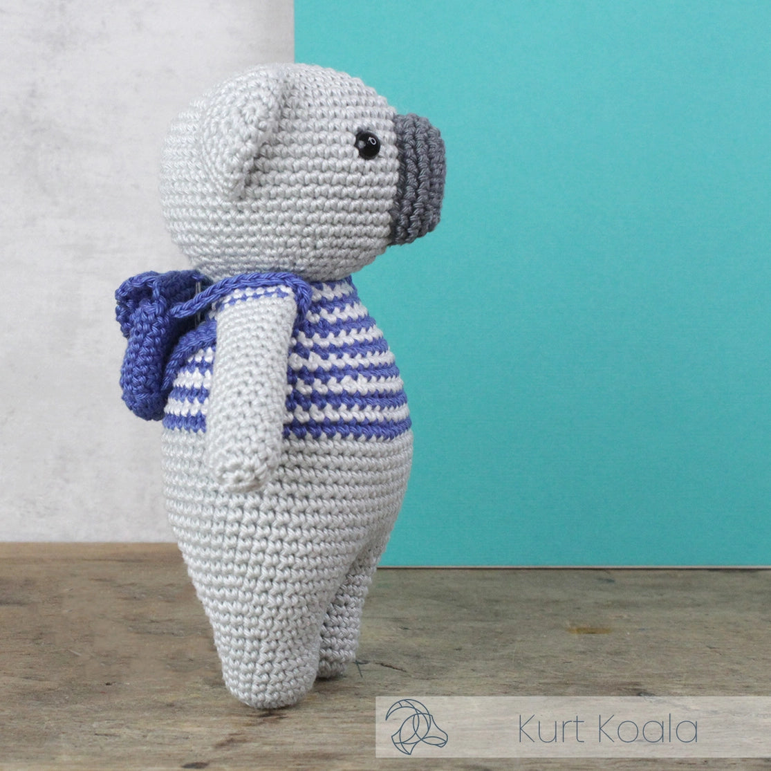 DIY Crochet Kit - Kurt Koala | 100% Cotton Yarn | Amigurumi | 18 cm