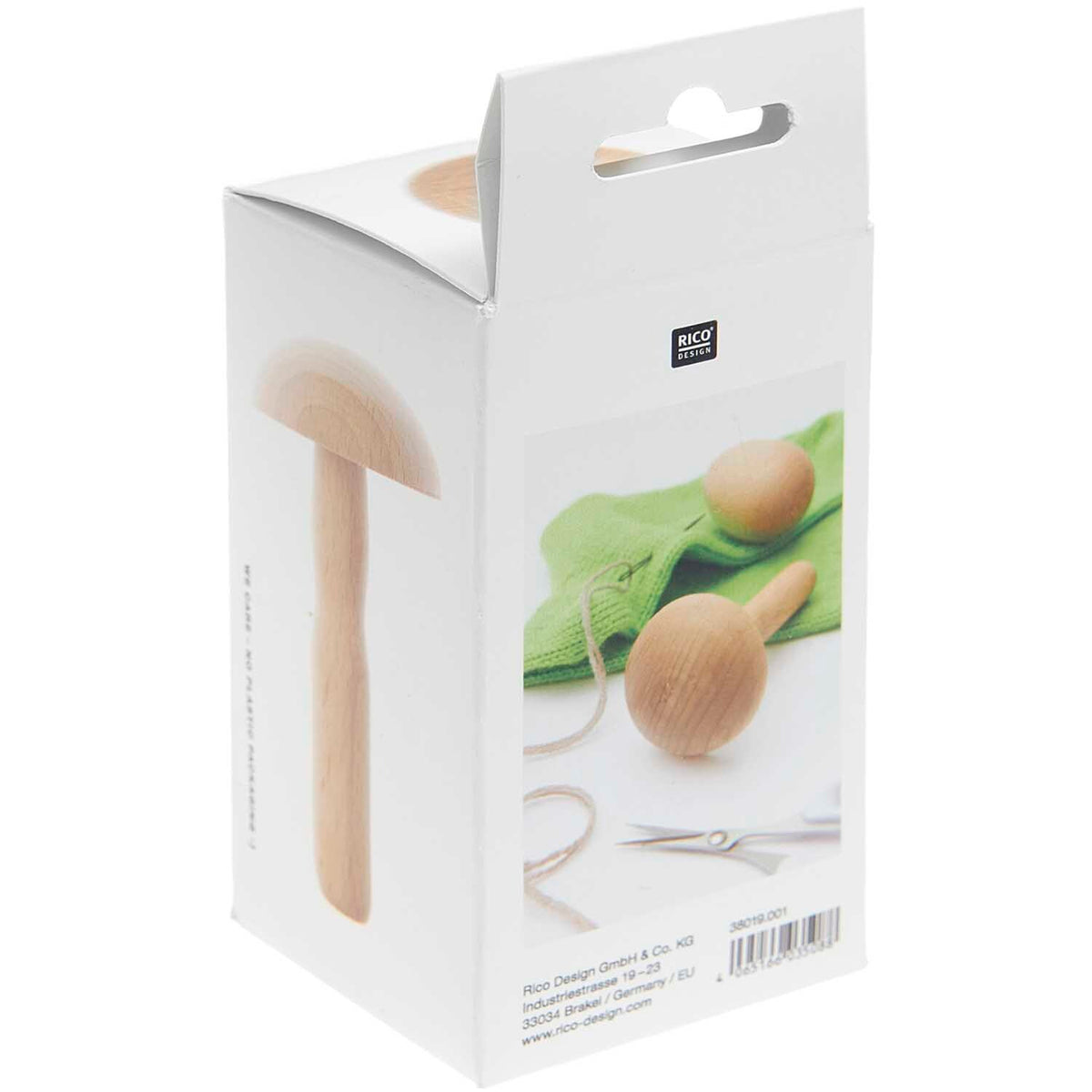 Darning Mushroom & Egg Set | Natural Unpainted Wood | 2 Pieces