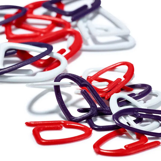 Stitch markers plastic assorted, 21pcs
