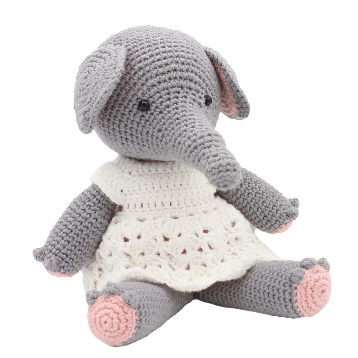 DIY Crochet Kit - Olga Elephant | 100% Organic Cotton | Amigurumi | 30 cm