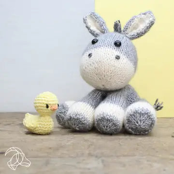 DIY Knitting Kit - Lente Donkey | Blended Yarn | Knitted Toy | 20 cm