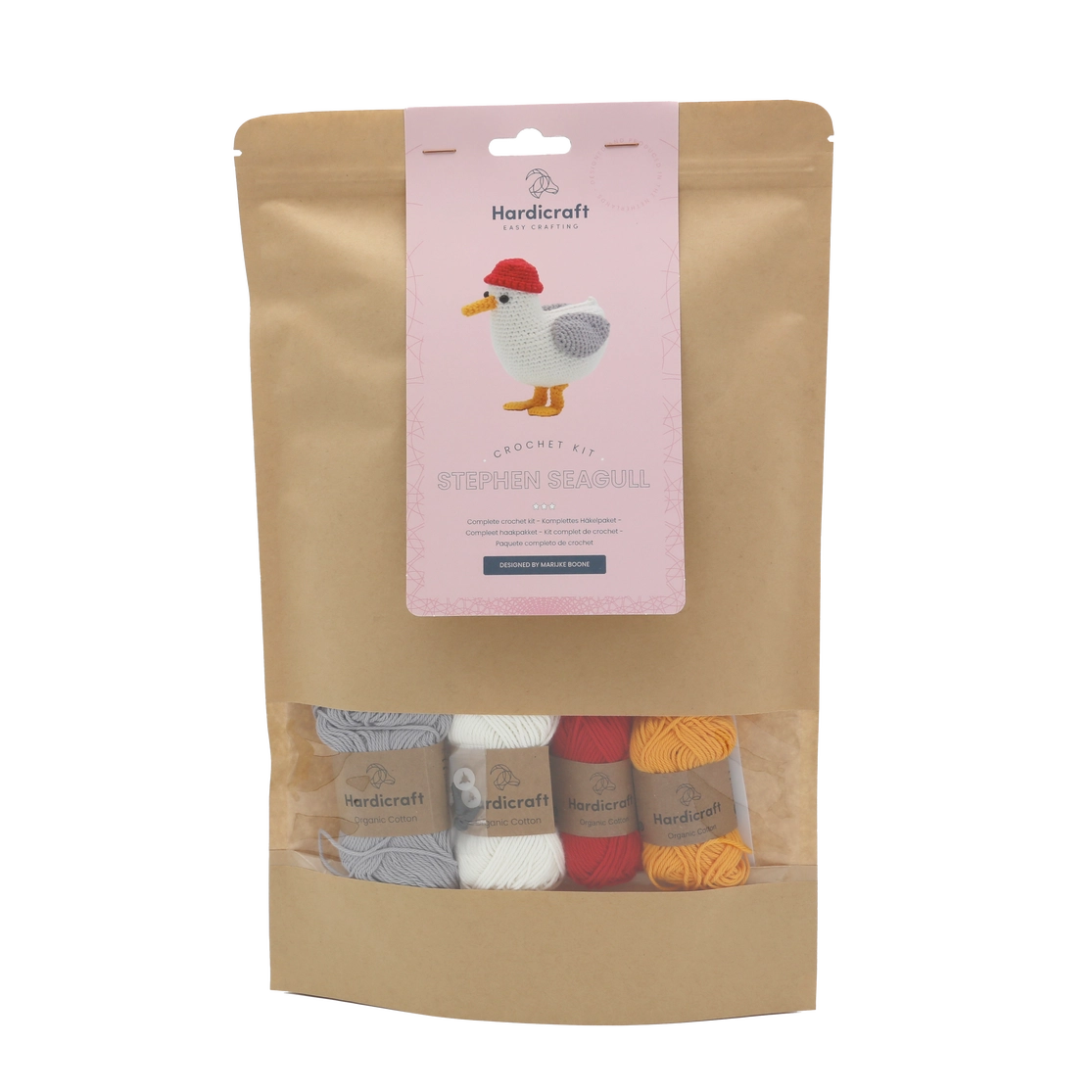 DIY Crochet Kit - Stephen the Seagull | 100% Organic Cotton | Amigurumi | 13 cm