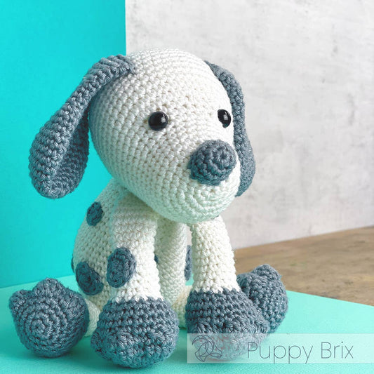 DIY Crochet Kit - Brix Puppy | 100% Cotton Yarn | Amigurumi | 20 cm