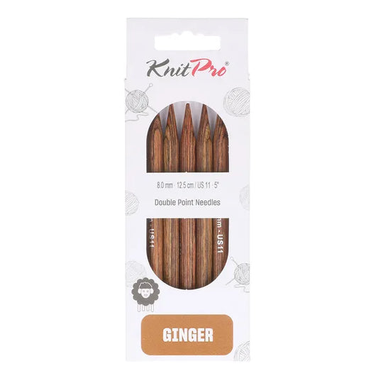 Double pointed needles, Ginger 12,5 cm
