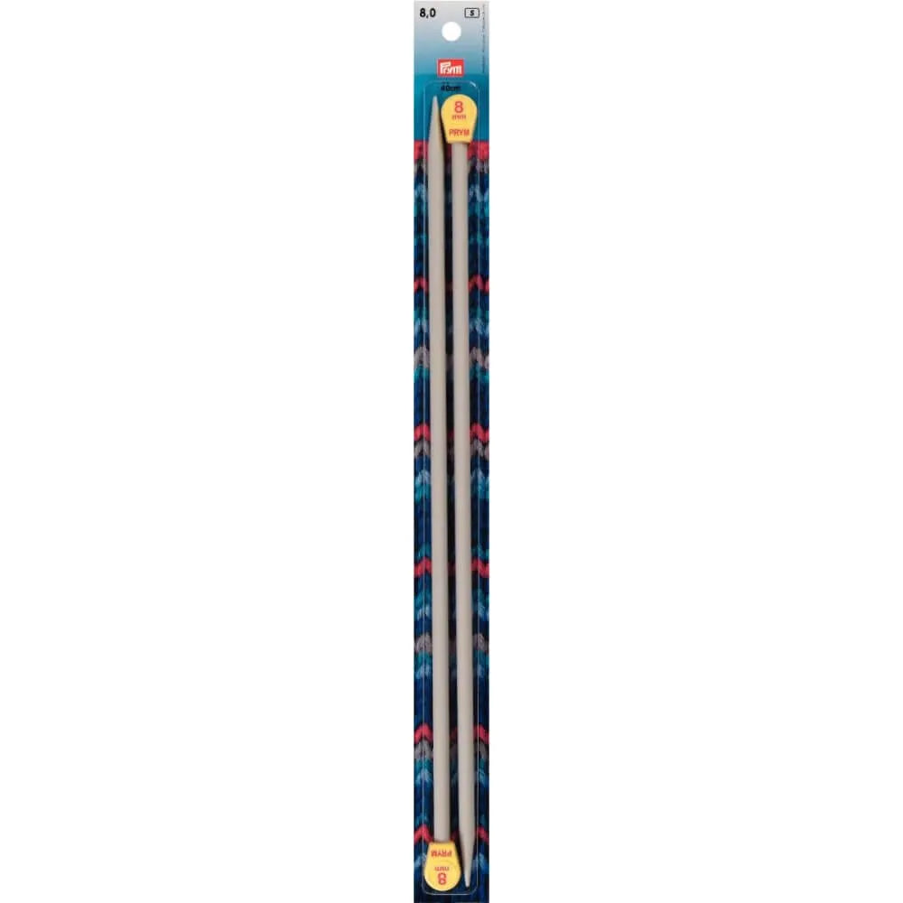 Prym, plastic single pointed knitting needles, 35cm