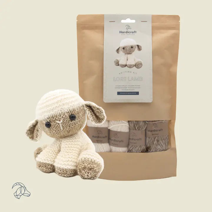 DIY Knitting Kit - Lore Lamb | Blended Yarn | Knitted Toy | 20 cm