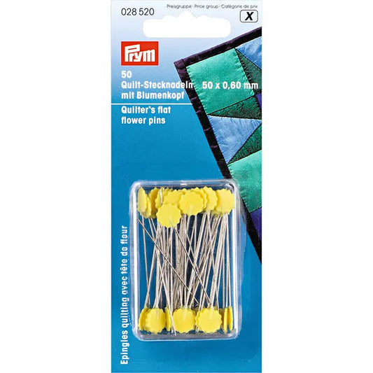Prym Quilter's Flat Flower Head Pins - Pack of 50