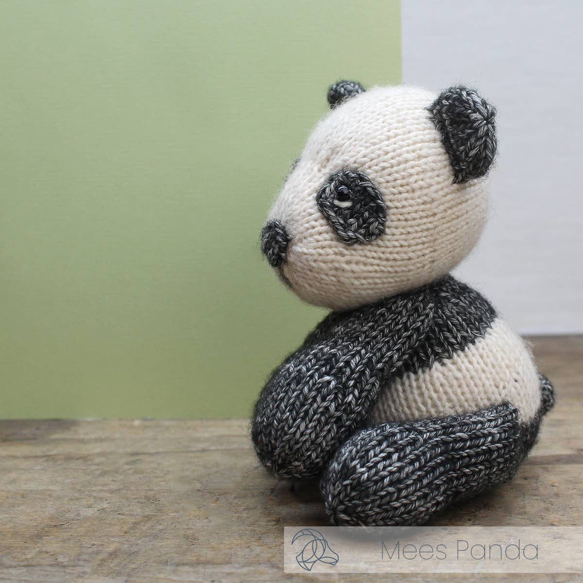 DIY Knitting Kit - Mees Panda | Blended Yarn | Knitted Toy | 20 cm