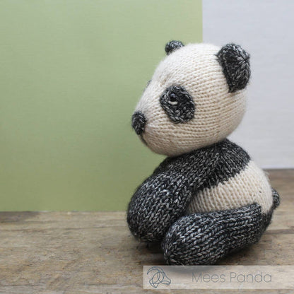 DIY Knitting Kit - Mees Panda | Blended Yarn | Knitted Toy | 20 cm