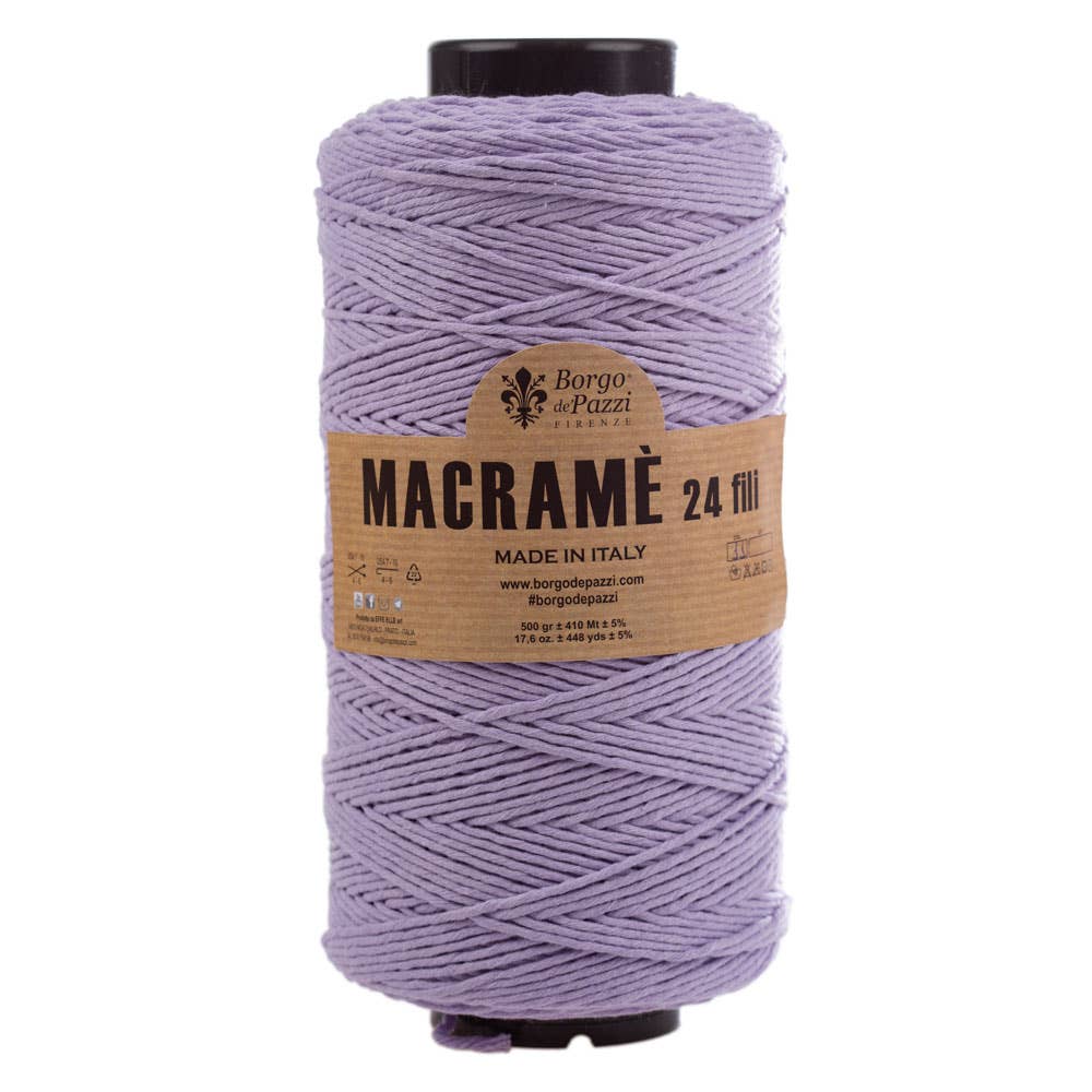 Borgo de' Pazzi Macramé Yarn | 24-Ply Twisted Cotton | 500g