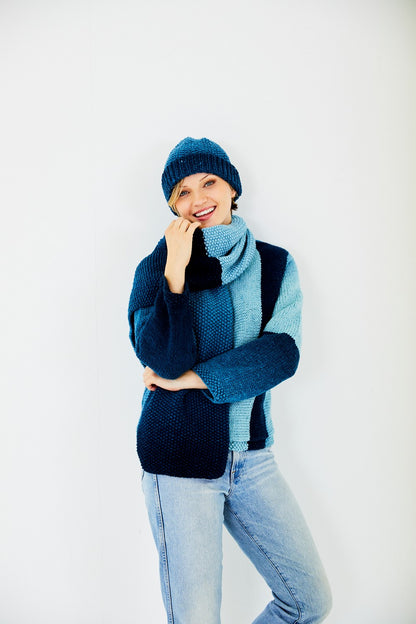 Sweater , Hat & Scarf Knitting pattern 10188