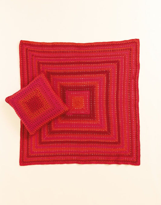 Sirdar Jewelspun Ombre Crochet Blanket & Cushion Cover Set | Crochet Pattern 10930