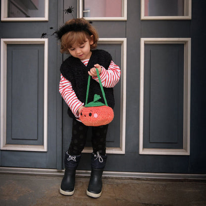 Ricorumi Halloween Pumpkin Crochet Set | Complete Kit with Yarn, Hooks and Instructions | Pumpkin Carrier Bag