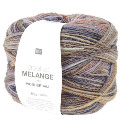 Rico Design Creative Melange Aran Wonderball | 51% Wool / 49% Acrylic | 200g / 640m