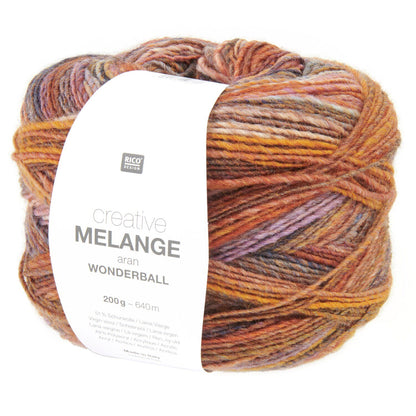 Rico Design Creative Melange Aran Wonderball | 51% Wool / 49% Acrylic | 200g / 640m