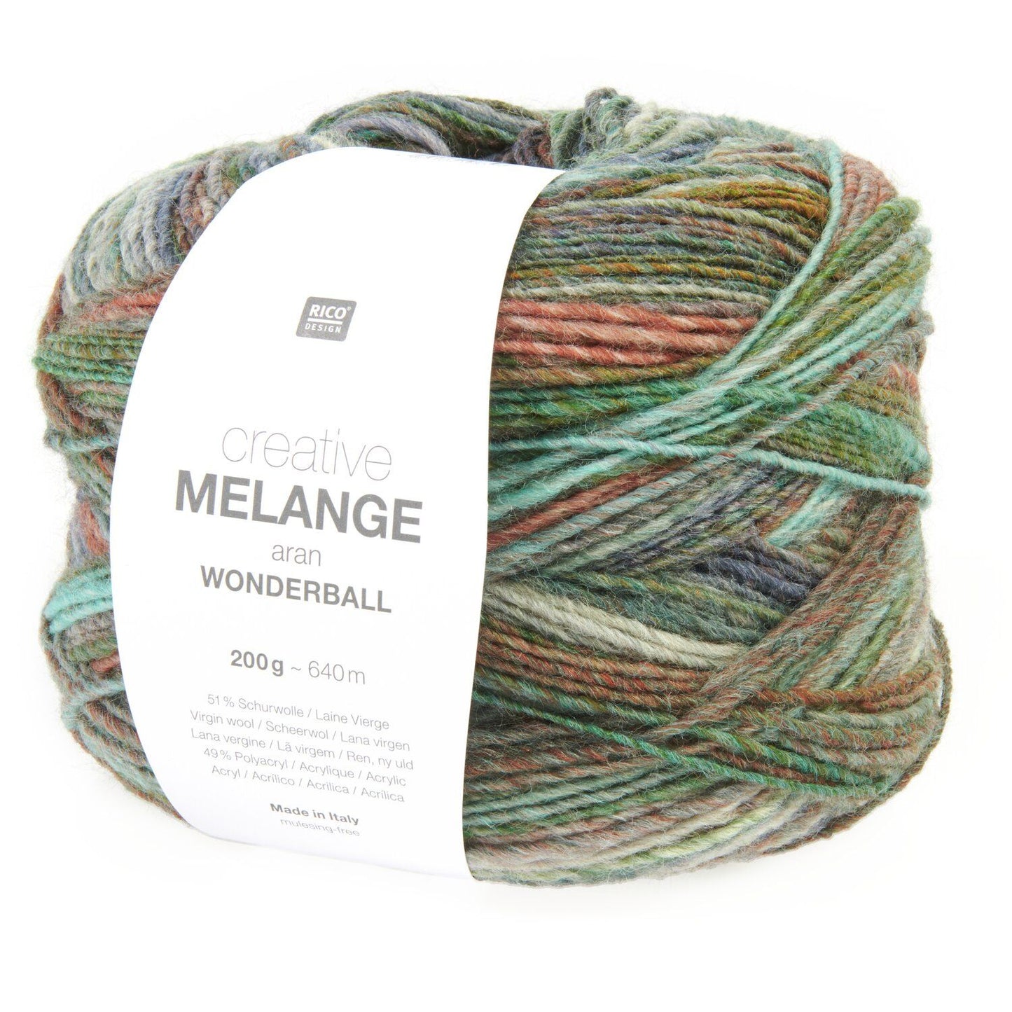 Rico Design Creative Melange Aran Wonderball | 51% Wool / 49% Acrylic | 200g / 640m
