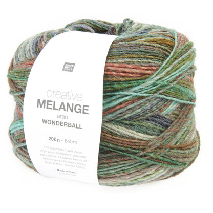 Rico Design Creative Melange Aran Wonderball | 51% Wool / 49% Acrylic | 200g / 640m