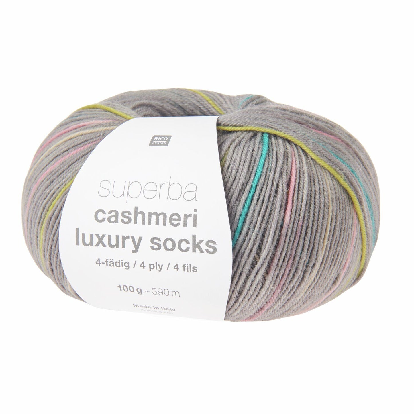 Superba Cashmeri Luxury Sock Yarn | 65% Wool, 10% Cashmere | 100g