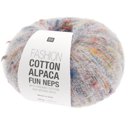 Fashion Cotton Alpaca Fun Neps | 38% Organic Cotton, 17% Alpaca, 13% Merino | 50g / 215m