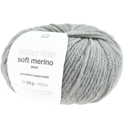 Essentials Soft Merino Aran | 100% Virgin Wool Superwash | 50g 100m