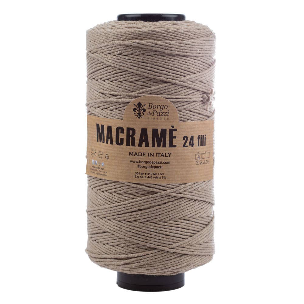 Borgo de' Pazzi Macramé Yarn | 24-Ply Twisted Cotton | 500g