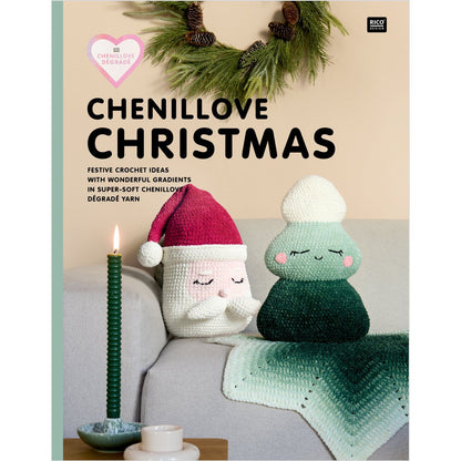 Chenillove Christmas Crochet Pattern Book | Festive Gradient Projects in Chenille Yarn