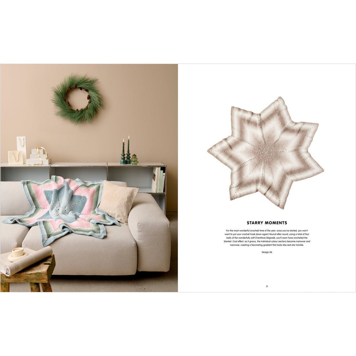 Chenillove Christmas Crochet Pattern Book | Festive Gradient Projects in Chenille Yarn