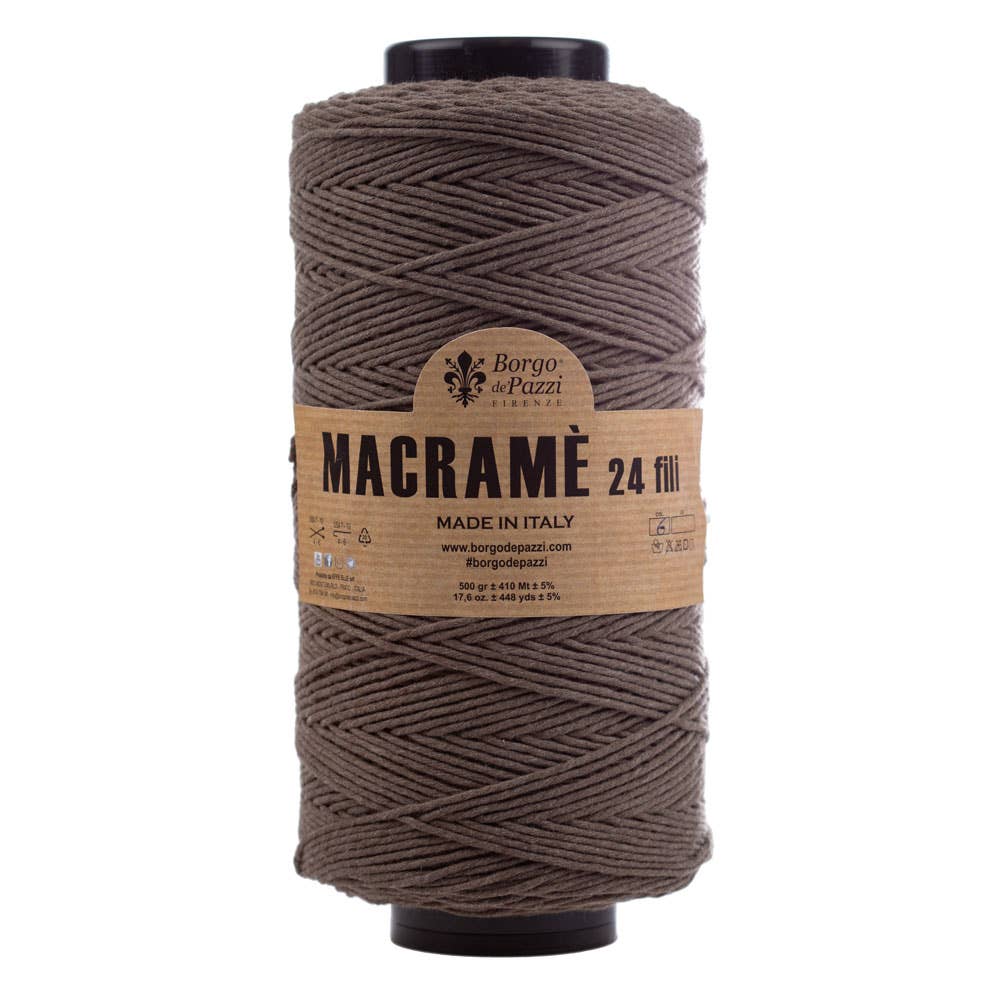 Borgo de' Pazzi Macramé Yarn | 24-Ply Twisted Cotton | 500g