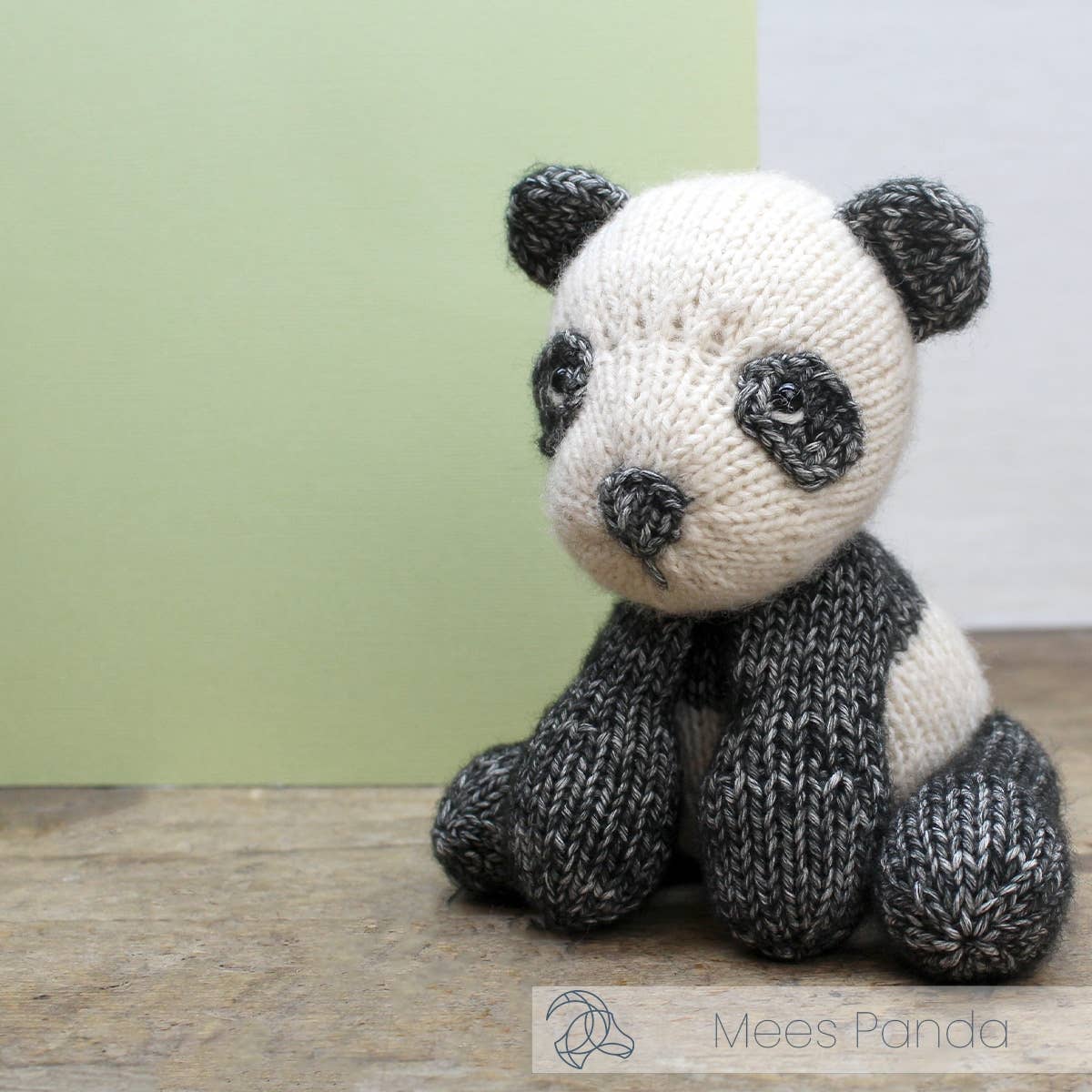 DIY Knitting Kit - Mees Panda | Blended Yarn | Knitted Toy | 20 cm