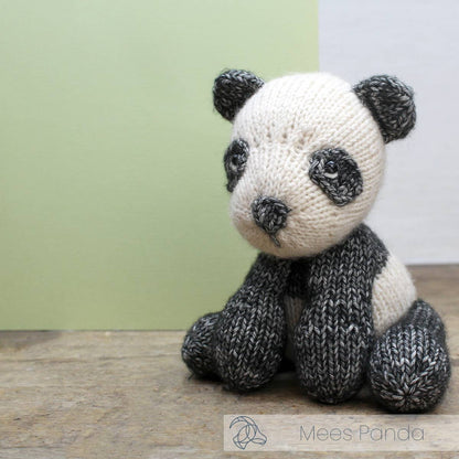 DIY Knitting Kit - Mees Panda | Blended Yarn | Knitted Toy | 20 cm