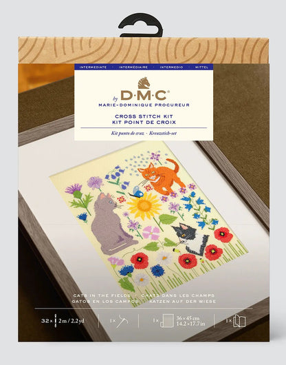 DMC Cats in the Fields Cross Stitch Kit | BK2002