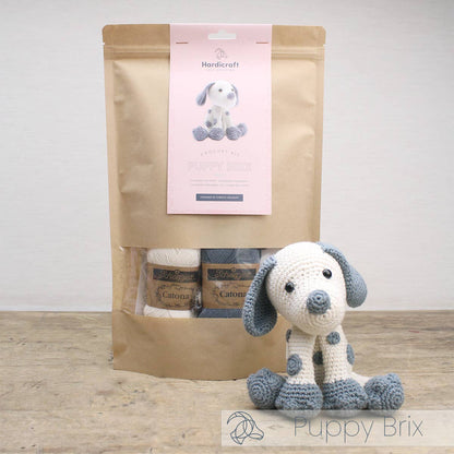 DIY Crochet Kit - Brix Puppy | 100% Cotton Yarn | Amigurumi | 20 cm