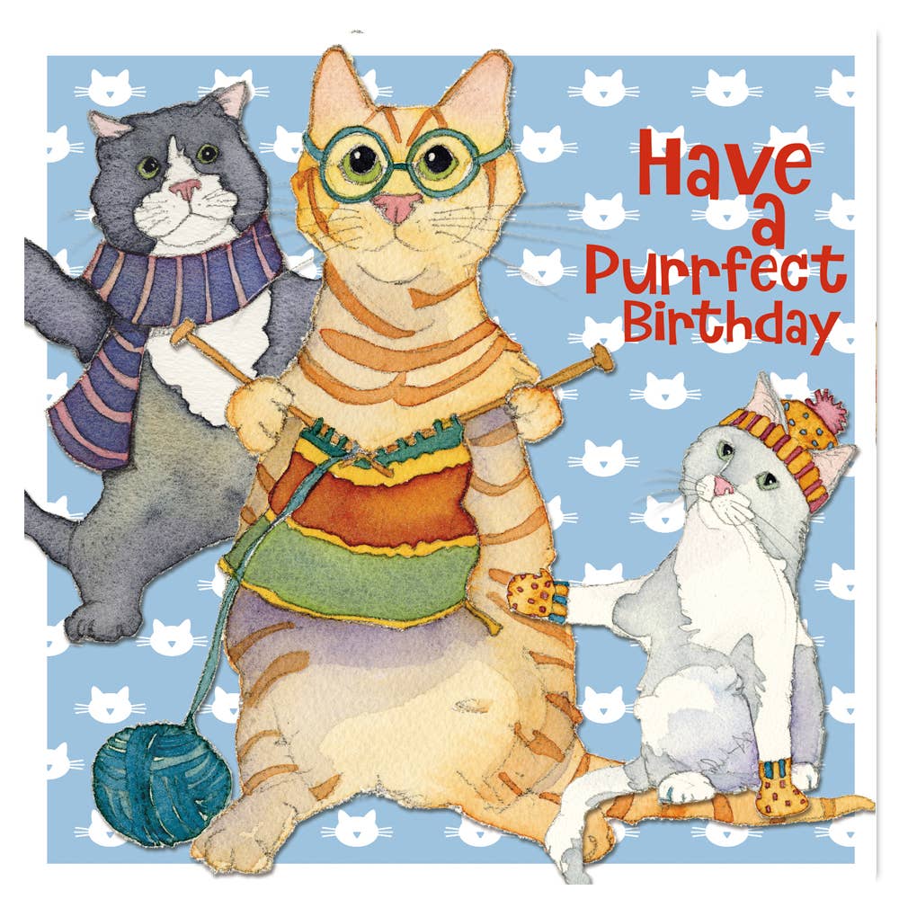 Purrfect Birthday Card | Kittens in Mittens | Emma Ball