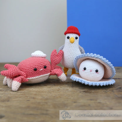 DIY Crochet Kit - Stephen the Seagull | 100% Organic Cotton | Amigurumi | 13 cm