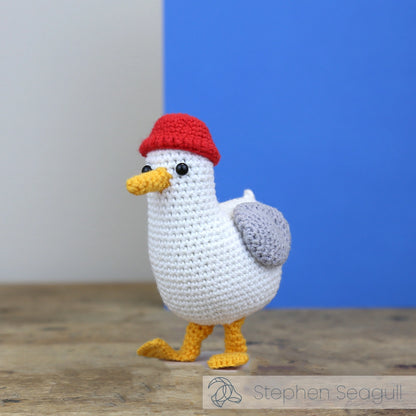 DIY Crochet Kit - Stephen the Seagull | 100% Organic Cotton | Amigurumi | 13 cm