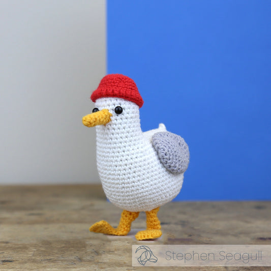 DIY Crochet Kit - Stephen the Seagull | 100% Organic Cotton | Amigurumi | 13 cm