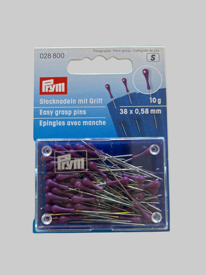 Prym Easy Grasp Pins with Grip Handle