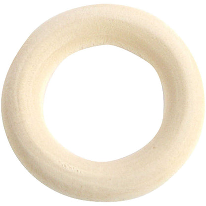 Natural Wooden Rings for Macrame, Crochet & Craft | 85mm | Pack of 2