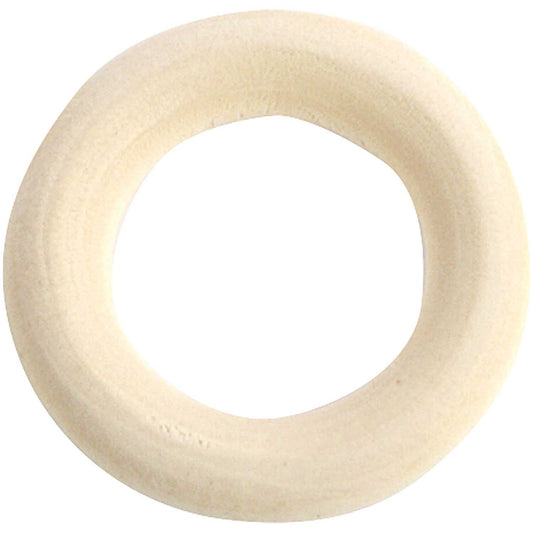 Natural Wooden Rings for Macrame, Crochet & Craft | 85mm | Pack of 2