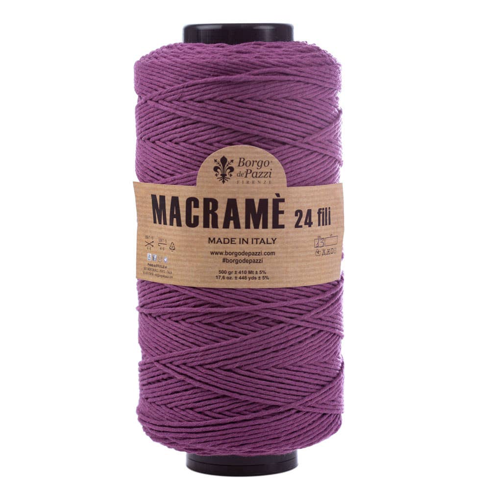 Borgo de' Pazzi Macramé Yarn | 24-Ply Twisted Cotton | 500g