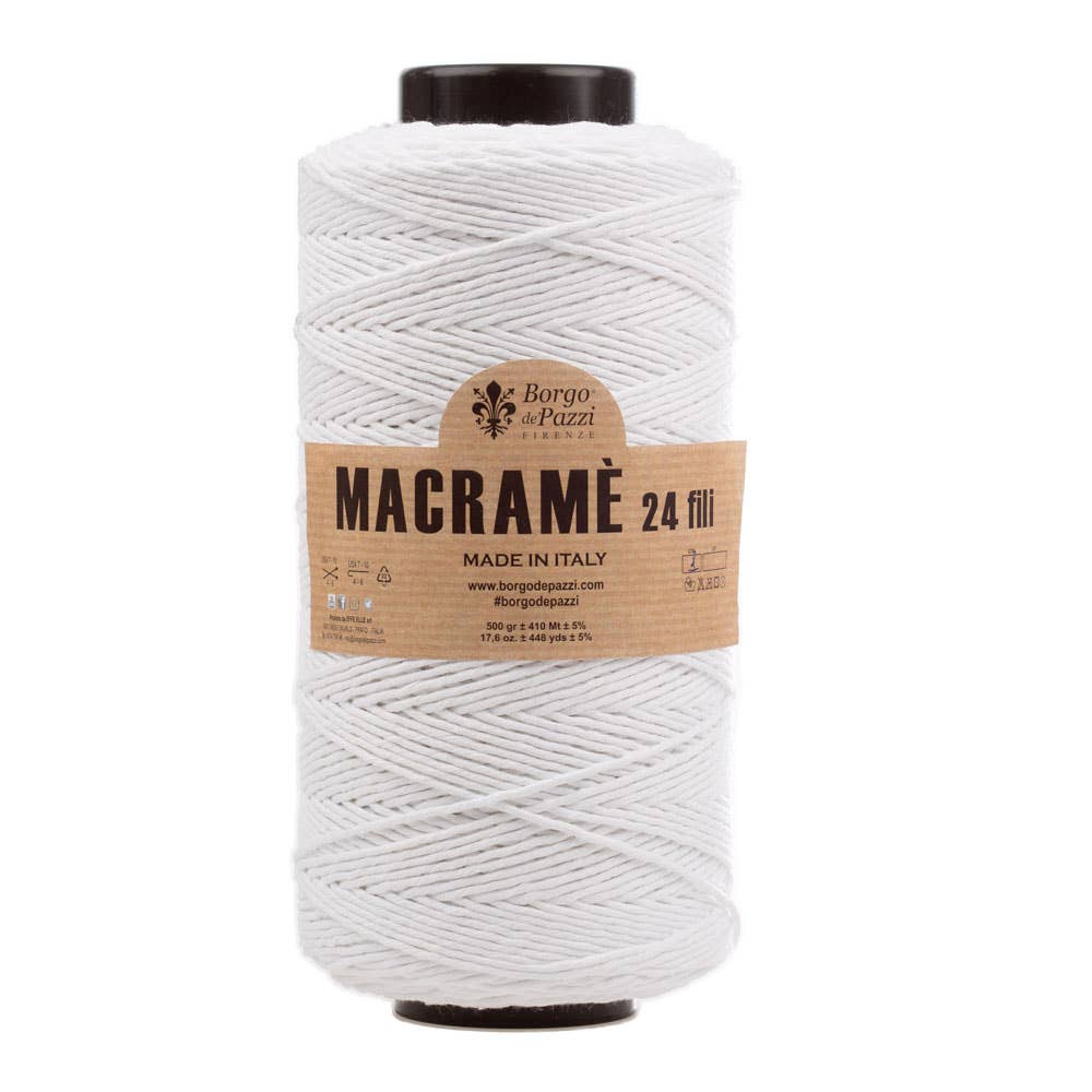 Borgo de' Pazzi Macramé Yarn | 24-Ply Twisted Cotton | 500g