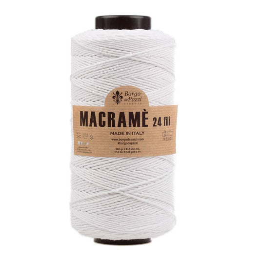 Borgo de' Pazzi Macramé Yarn | 24-Ply Twisted Cotton | 500g