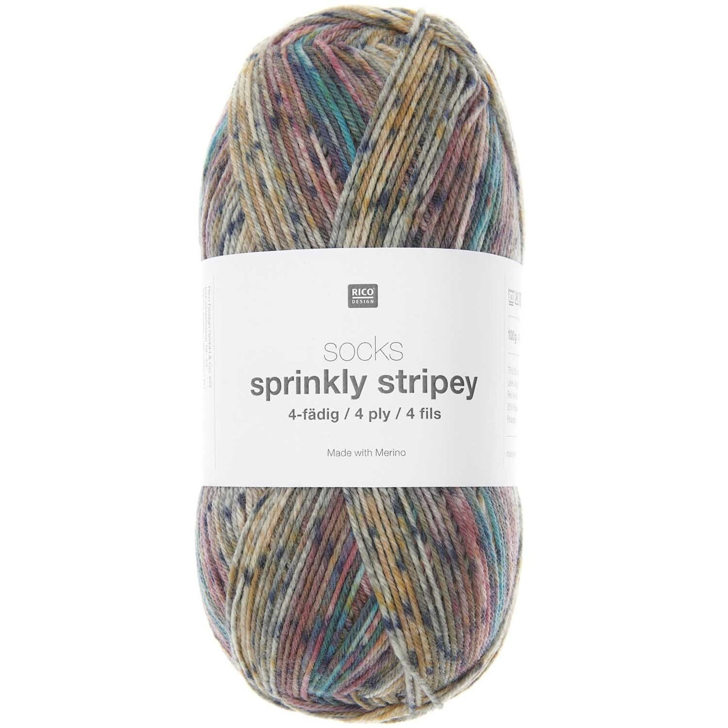 Socks Sprinkly Stripey 4-Ply Yarn 100g 400m