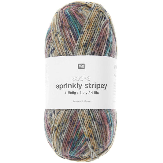 Socks Sprinkly Stripey 4-Ply Yarn 100g 400m