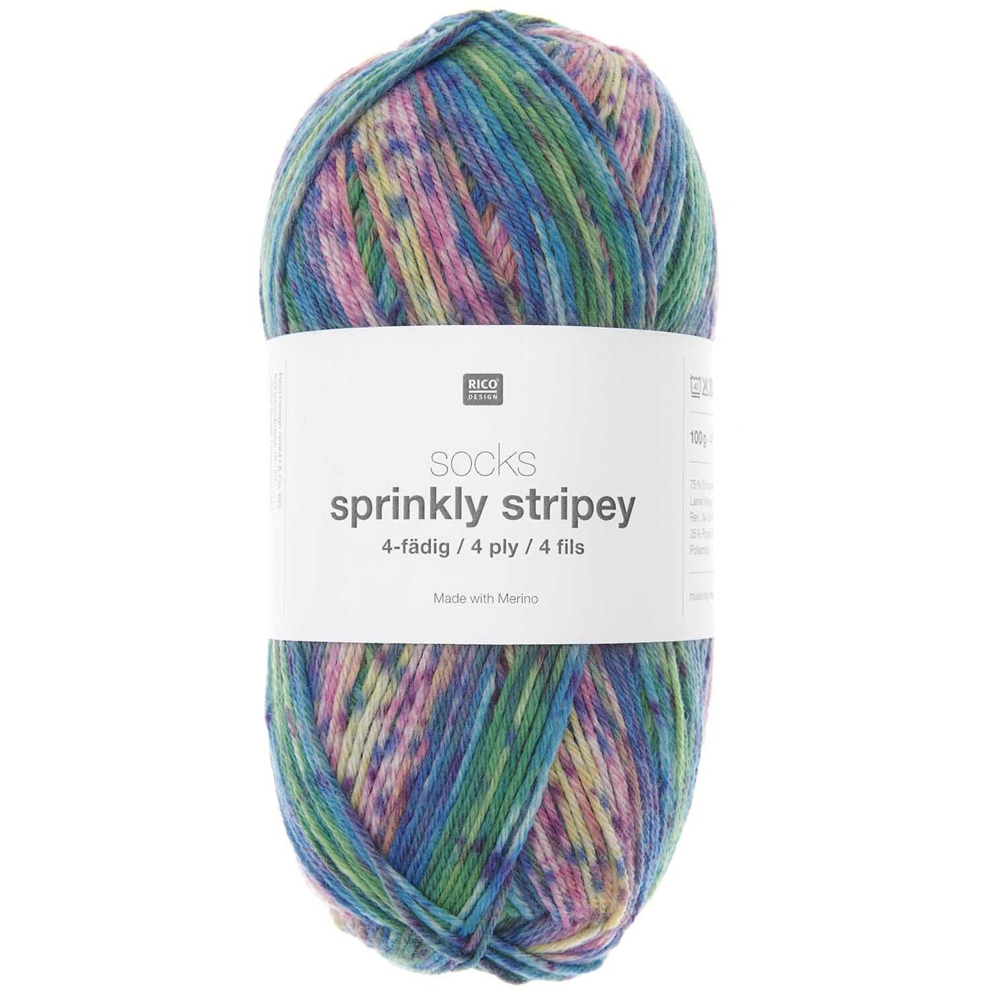 Socks Sprinkly Stripey 4-Ply Yarn 100g 400m