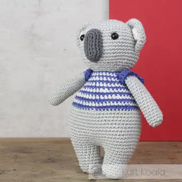 DIY Crochet Kit - Kurt Koala | 100% Cotton Yarn | Amigurumi | 18 cm