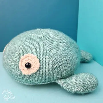 DIY Knitting Kit - Willy Whale | Blended Yarn | Knitted Toy | 25 cm