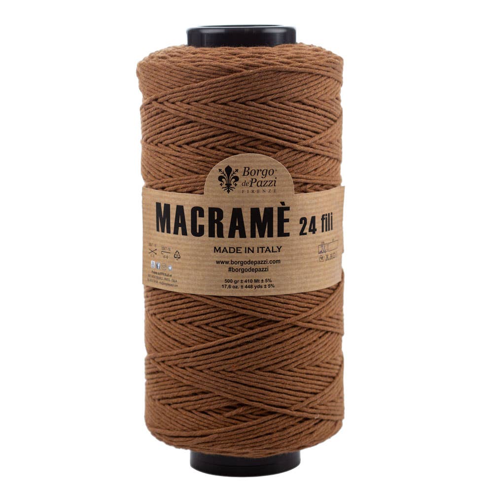 Borgo de' Pazzi Macramé Yarn | 24-Ply Twisted Cotton | 500g